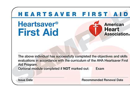 HEARTSAVER FIRST AID $60