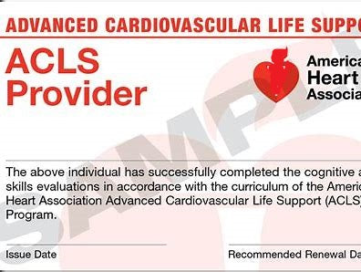 ACLS COMPLETE COURSE $220 (INCLUDES BOTH PARTS)