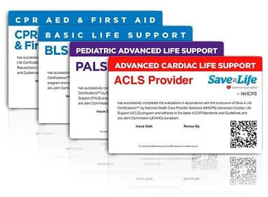 ACLS INSTRUCTOR CERTIFICATION CARDS $9.75